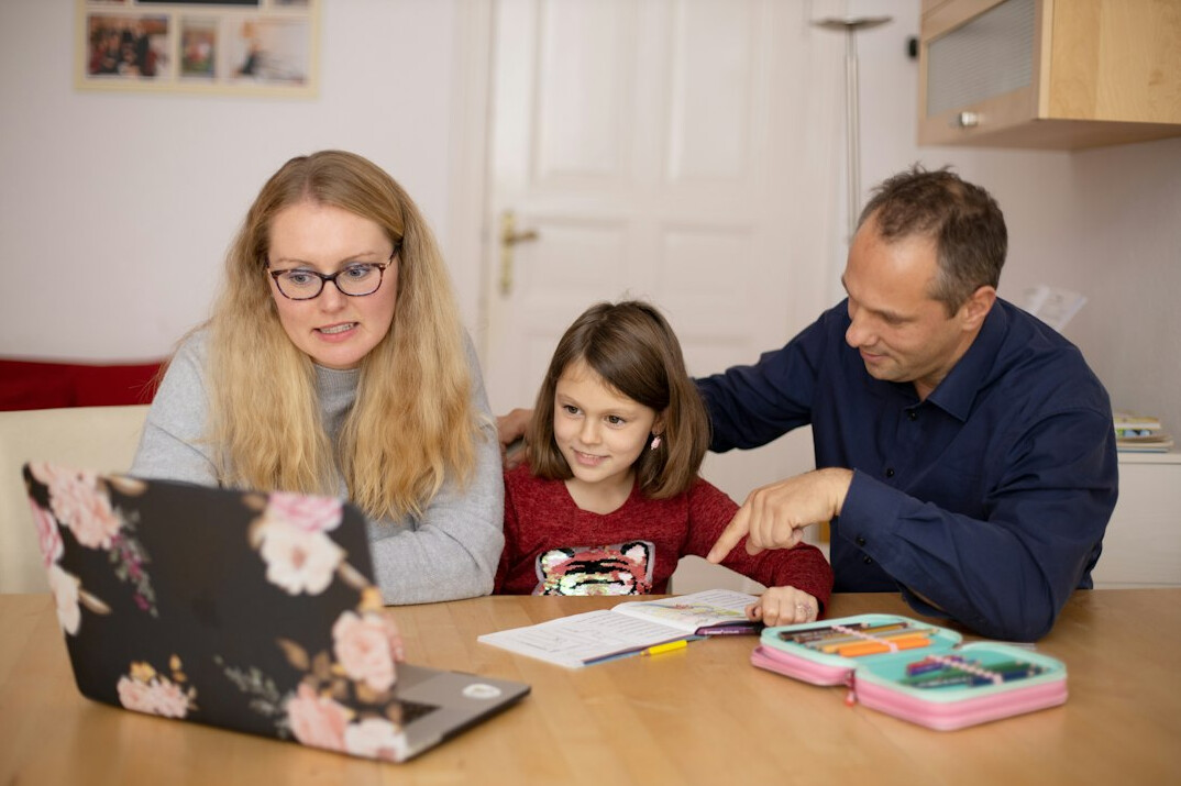 family budgeting together