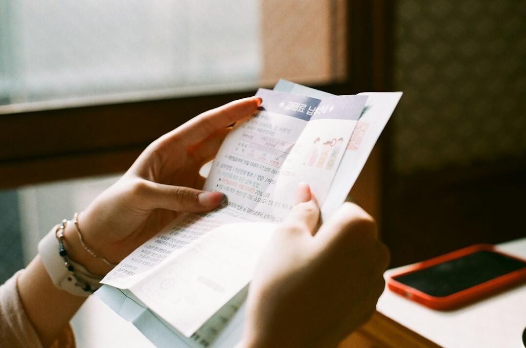 person checking savings account