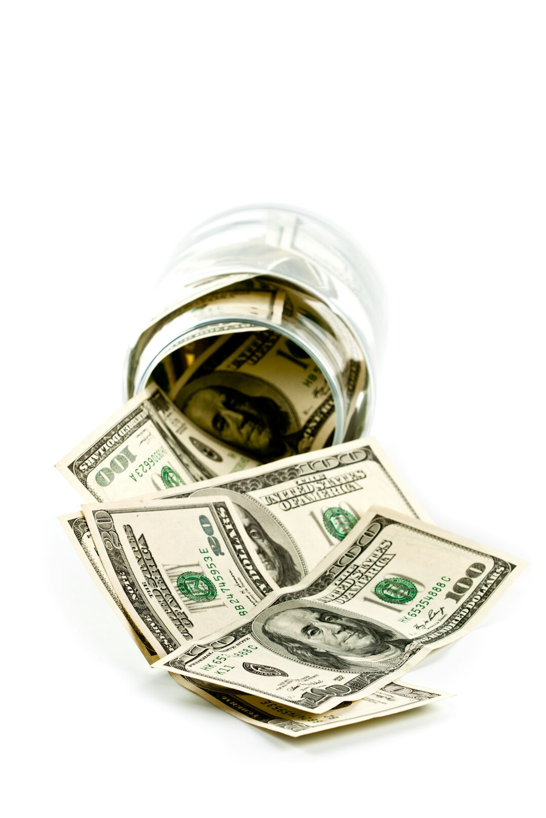 savings jar with coins