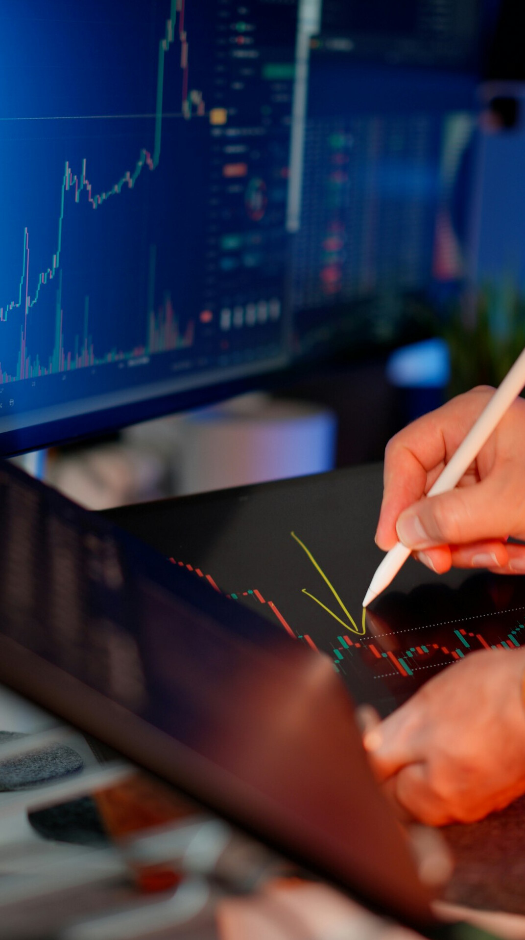 financial charts and graphs