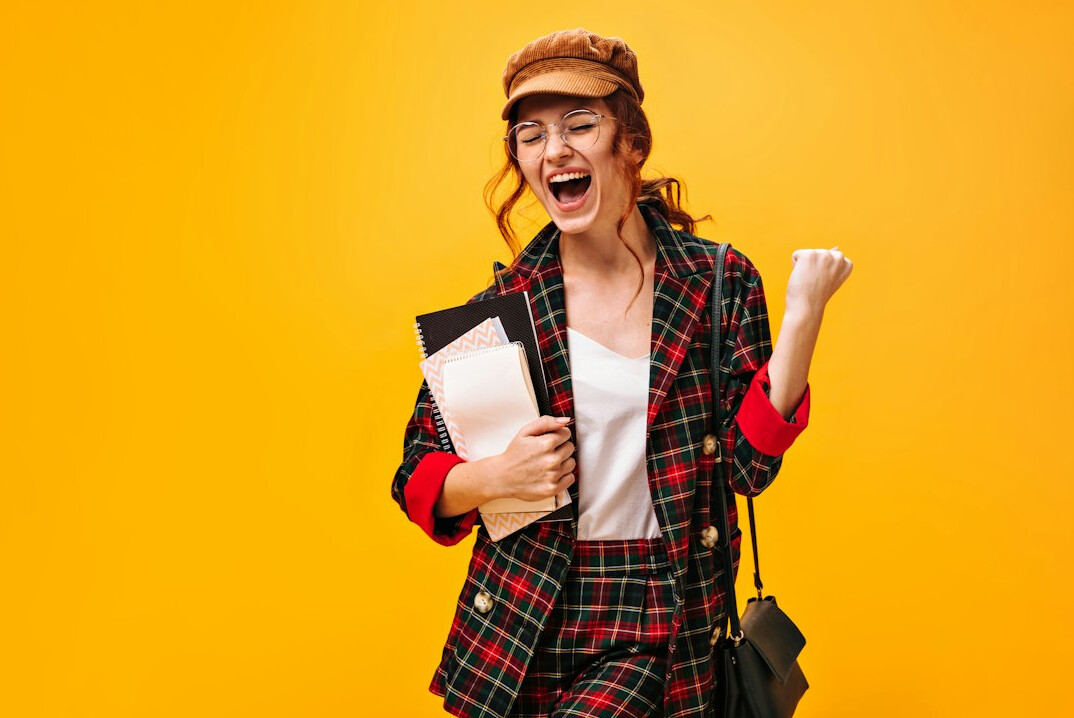 happy person achieving financial goals